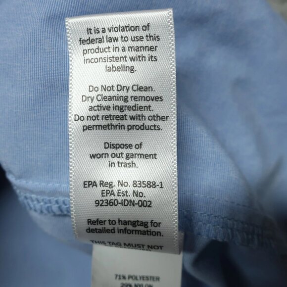 LL Bean Shirt Mens XL Blue No Fly Zone Safari Outdoor Vented Fishing Camp Pocket - Picture 10 of 15